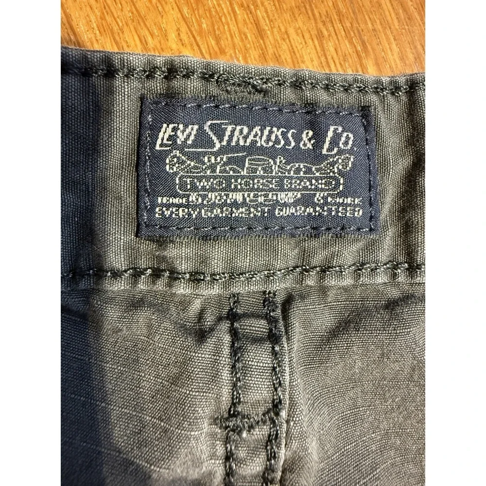 Levi's Ripstop Cargo Shorts Mens W34 Gray Cotton‎ Utility Military 9